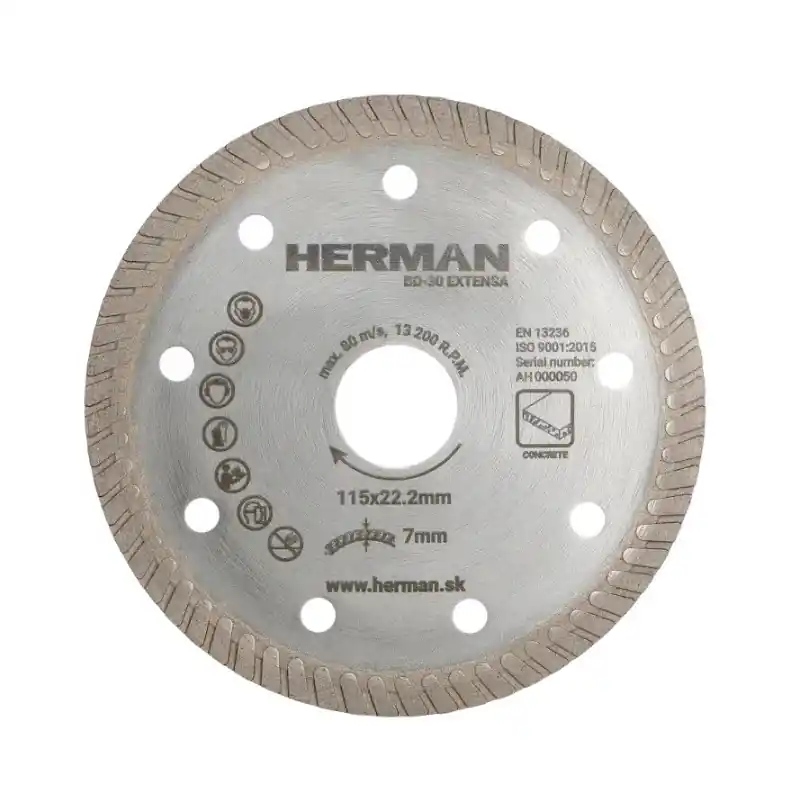 Profesionální kvalita - HERMAN Diamantový kotouč BD-30 Extensa 115 mm