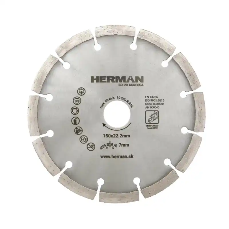 HERMAN Diamantový kotouč BD-20 Agressa 150 mm - Bezpečná platba
