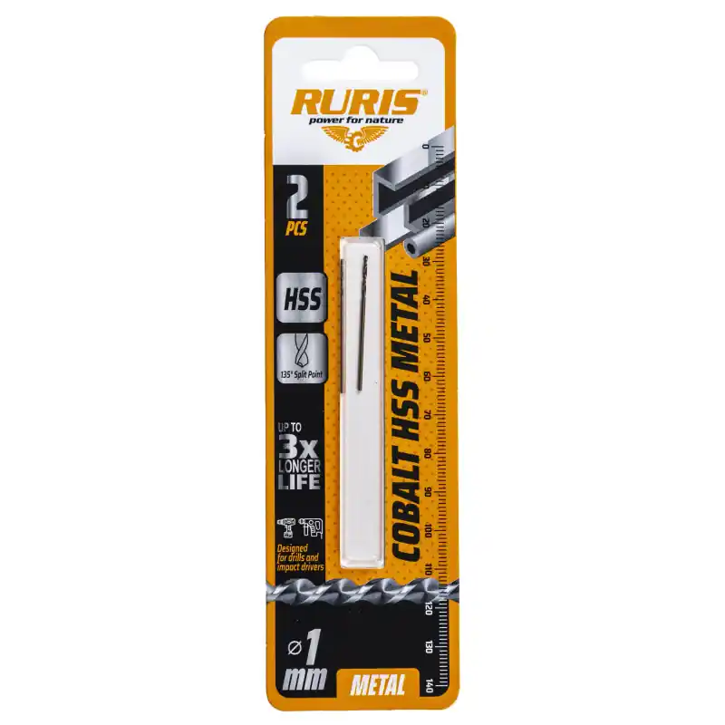 Top produkt | RURIS Vrták do kovu Kobalt HSS 1 mm, 2 ks