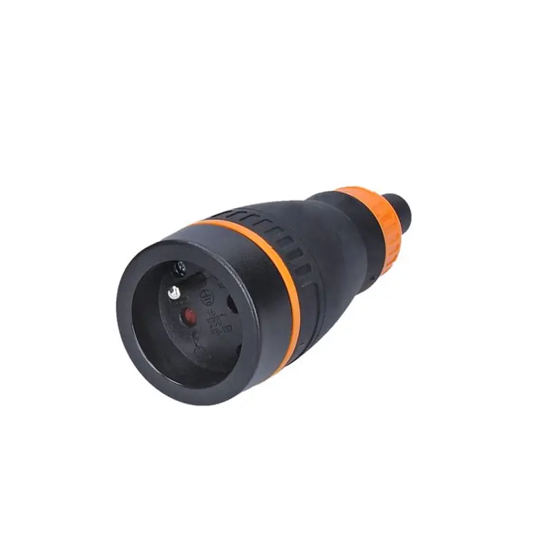 SOLIGHT Zásuvka přímá do vlhka IP40, černá/oranžová - Populární