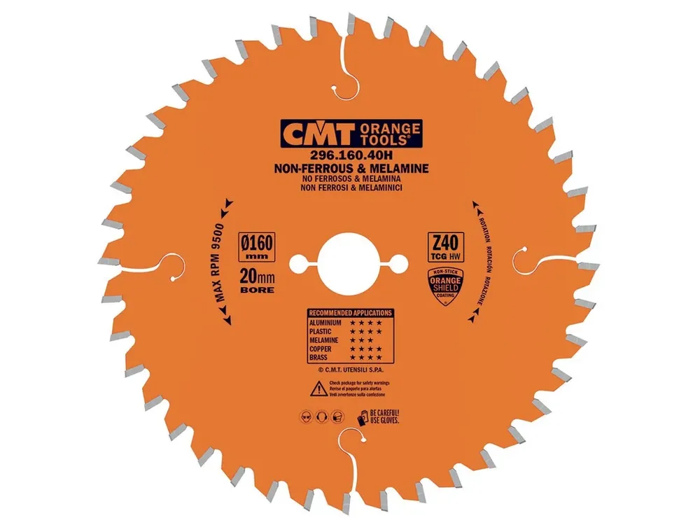 CMT Orange Pilový kotouč na lamino, plast a neželezné kovy - D160x2,2 d20 Z56 HW - Velmi žádaný produkt