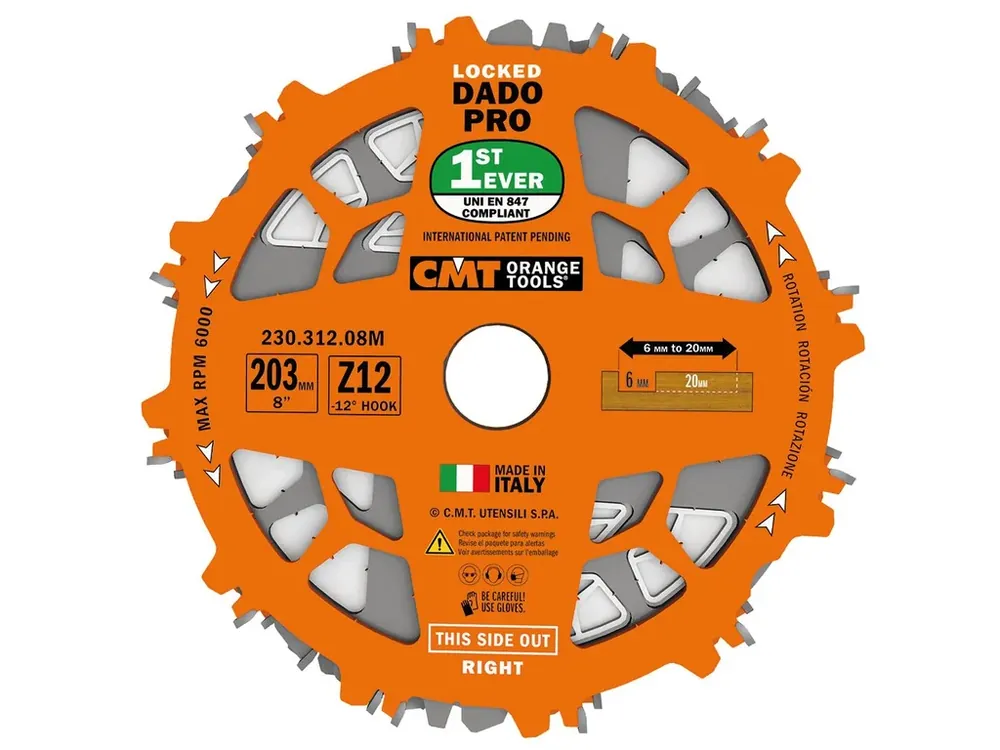 Kupte nyní | CMT Sada drážkovacích kotoučů DADO PRO - D203x6,2-20 d30 Z12 HW