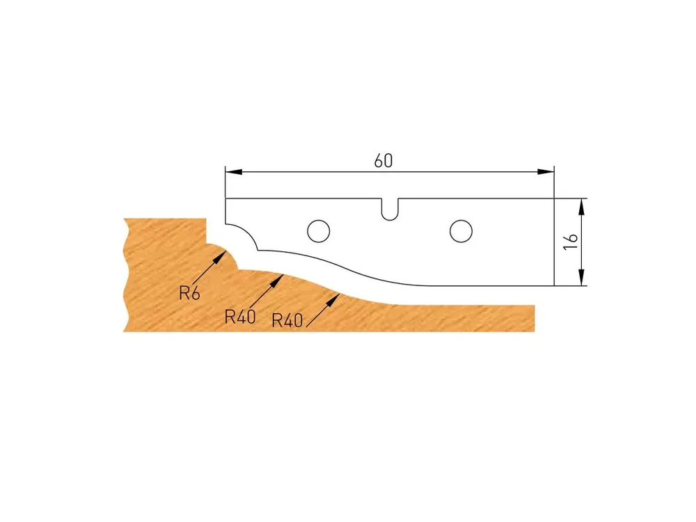 Sleva - IGM Profilový nůž F 60x16x2mm pro F632-182