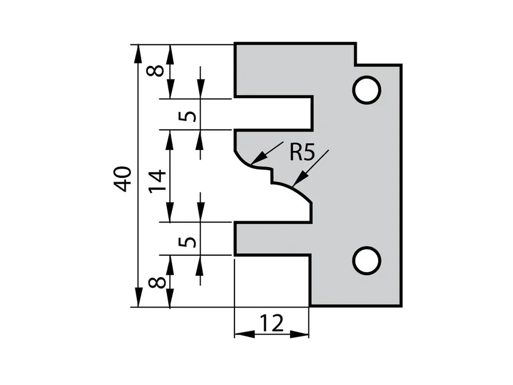 IGM Profilový nůž pro 641 - profil D, 40x26x2mm - Akční sleva