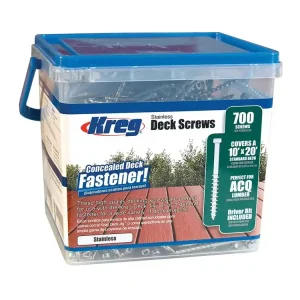 Akční cena | Kreg Nerez Vruty pro terasy, sada 700 ks, 51 mm