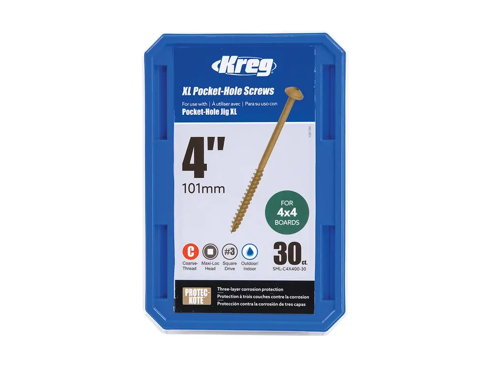 Přímo z výroby - Kreg XL Šrouby pro skryté spoje - 100 mm, 30 ks