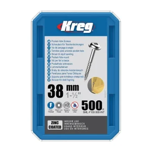 Právě uvedeno na trh | Kreg Zinc Maxi-Loc Šrouby pro skryté spoje - 38 mm, jemný závit, 500 ks