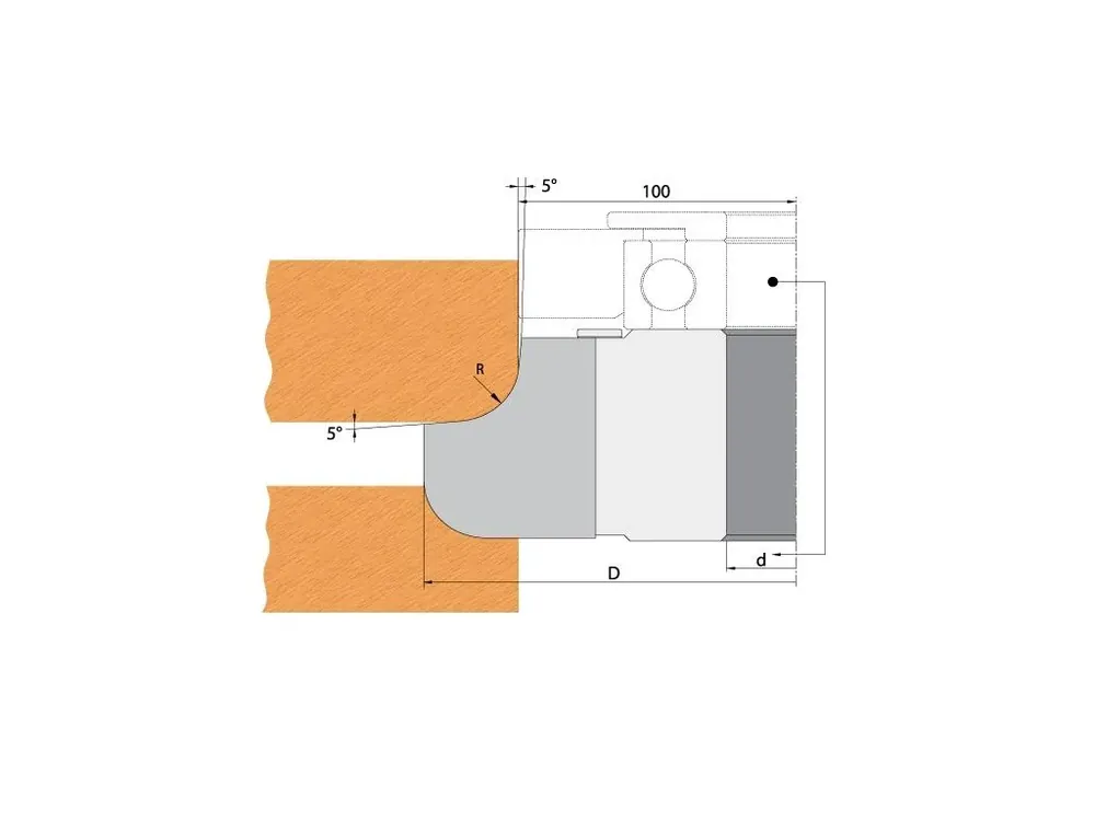 Nabídka dne - Nůž pro F612-308 - R5 25x23x2mm