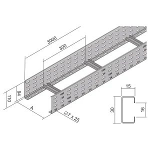 Využijte nabídku - KABELOVÁ LÁVKA KL 110X300_S