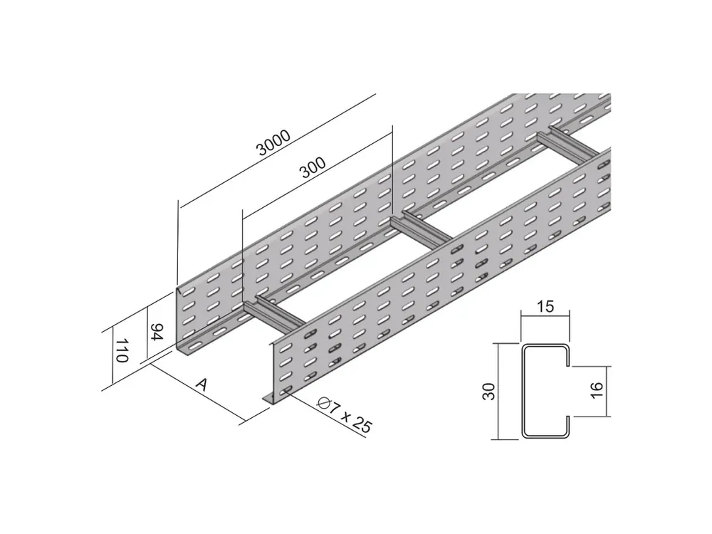 Využijte nabídku - KABELOVÁ LÁVKA KL 110X300_S