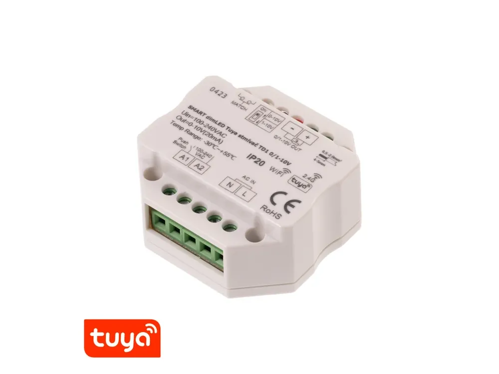 Stmívač SMART dimLED Tuya TD1 0/1-10V - Do vyprodání zásob