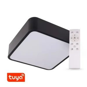 SMART Tuya LED svítidlo RENDO 48W CCT hranaté černé | Objednat online