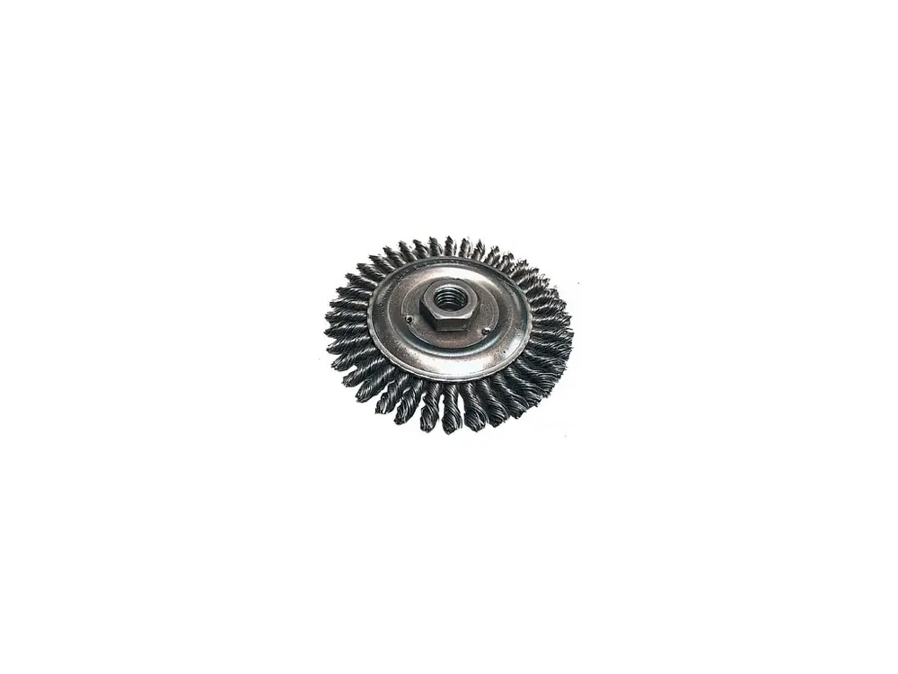 Oblíbený produkt - kotoučový kartáč z ocelového drátu,splétaný drát 0,5mm,115mm
