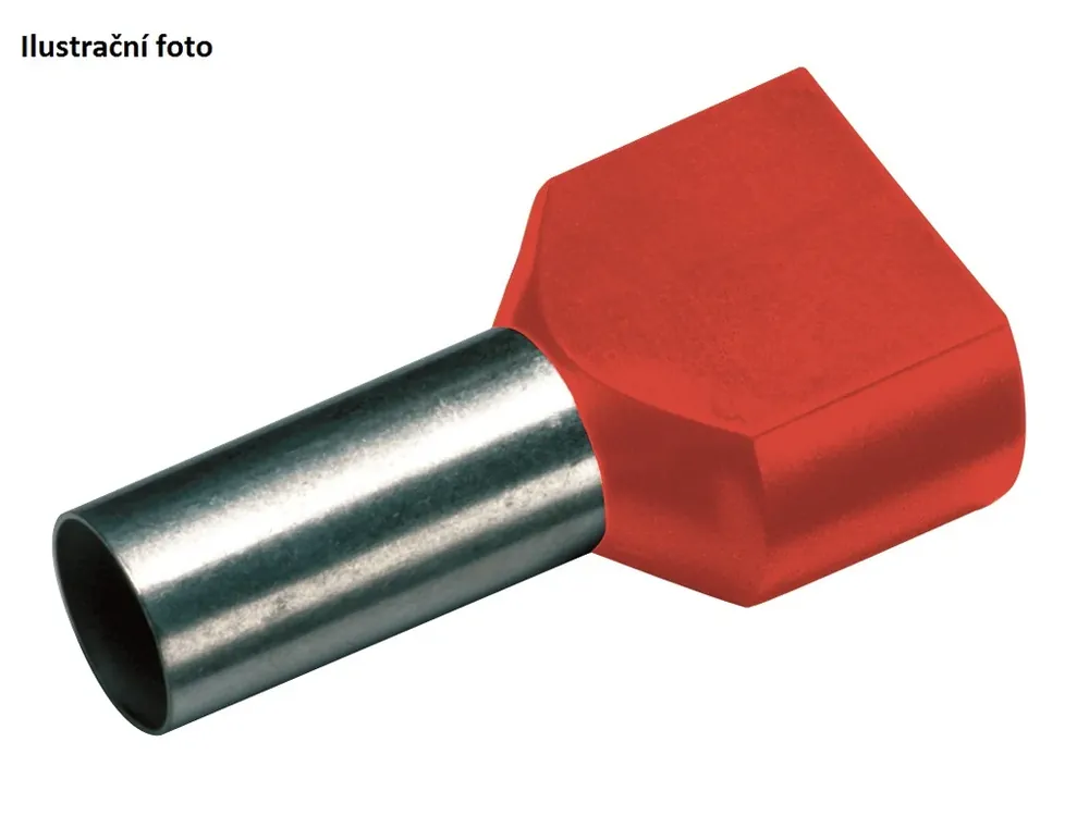 Poslední dny - Izolovaná dvojitá dutinka Cu 2 x 1/10 mm, červená (100 ks)