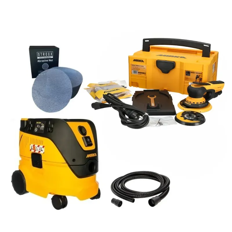Set bruska Mirka DEROS II 5650 CV + Vysavač Mirka 1230L PC + Abranet - Přímo z výroby
