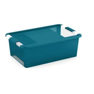 Plastový úložný box BI, objem 26l, 55 x 35 x 19 (výška) cm, tyrkys | Připraveno k expedici