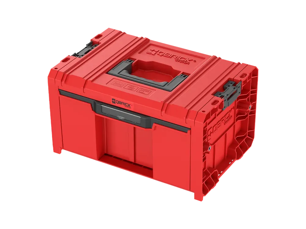 Box na nářadí QBRICK SYSTEM PRO Drawer 1 Toolbox 2.0 Basic RED Ultra HD + doplněk produktu + Odlamovací nůž STANDMAR zdarma + Rukavice CXS ALVAROS zdarma - Výhodný nákup