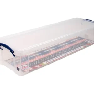 K dispozici - Plastový úložný box s víkem, really useful box, průhledný, 22 litrů
