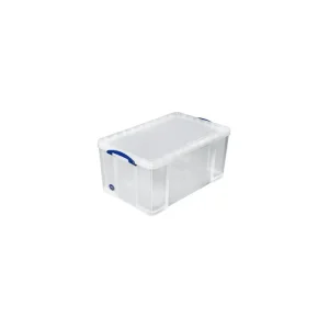 Výhodná nabídka | Plastový úložný box s víkem, really useful box, průhledný, 64 litrů