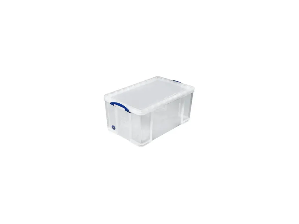 Výhodná nabídka | Plastový úložný box s víkem, really useful box, průhledný, 64 litrů