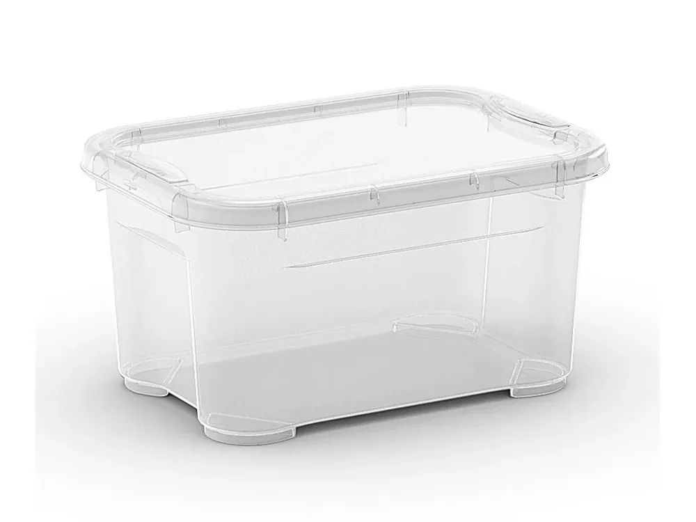 Plastový úložný box s víkem T box, vel. XXS, transparentní, 5 litru - Cenová bomba