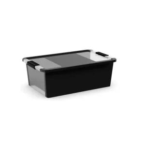 Vysoká kvalita - Plastový úložný box BI, objem 26l, 55 x 35 x 19 (výška) cm, černý