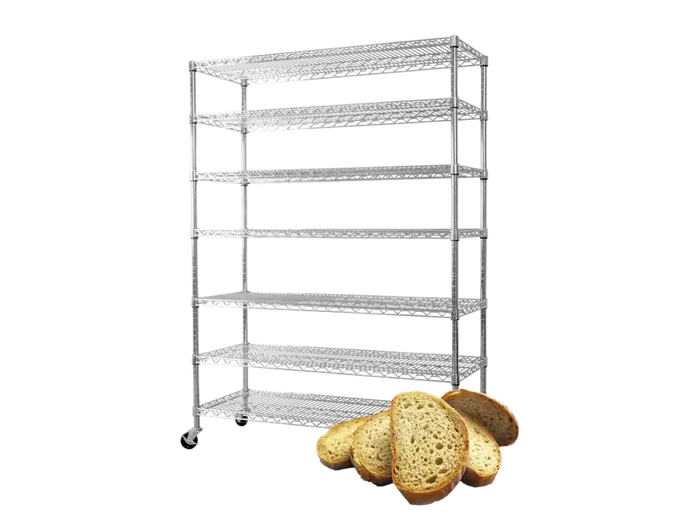 Připraveno k expedici - Pekárenský potravinářský vozík na chleba 173 x 61 x 122 cm, 8 polic