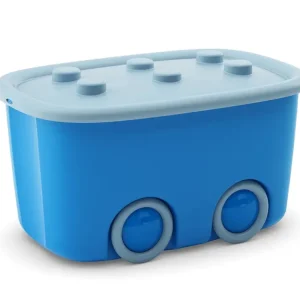 Prodejní hit - Plastový úložný box FUNNY na hračky, objem 46l, 58 × 38,5 × 32 (výška) cm, modrá