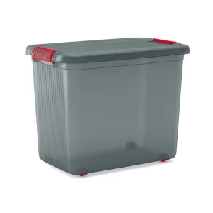 Plastový úložný box K-Latch XXL, objem 69l, 59 x 39 x 45 (výška) cm, šedý - Akce končí brzy