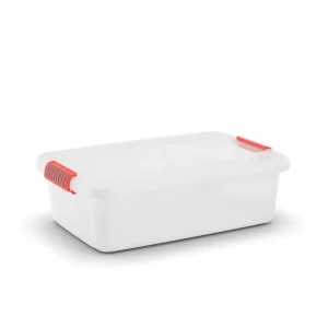 Špičková kvalita | Plastový úložný box K-Latch M, objem 28l, 59 x 39 x 18 (výška) cm, bílý