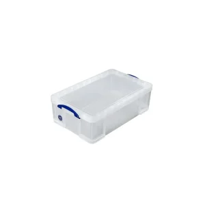 Připraveno k expedici | Plastový úložný box s víkem, really useful box, průhledný, 50 litrů