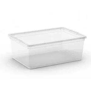 Plastový úložný box C Box, vel. S s víkem, transparentní, 11 l - Už jen pár kusů