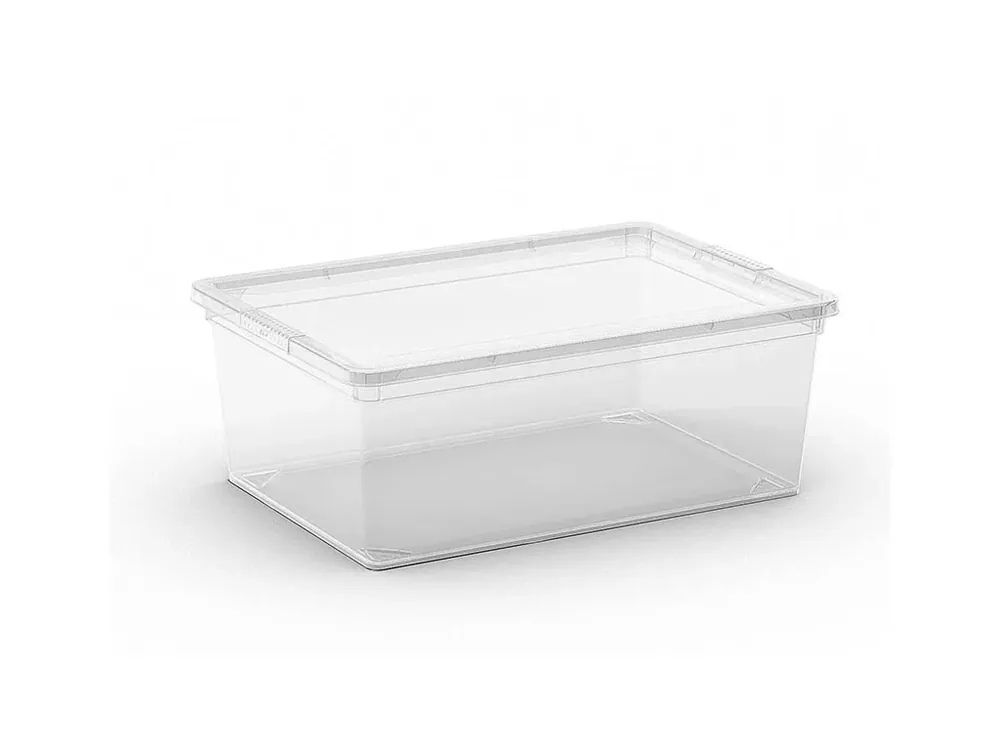 Plastový úložný box C Box, vel. S s víkem, transparentní, 11 l - Už jen pár kusů