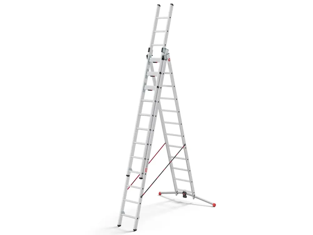 Víceúčelový žebřík trojdílný Hailo Master S120 Pro, 3x12 příček | Do vyčerpání zásob