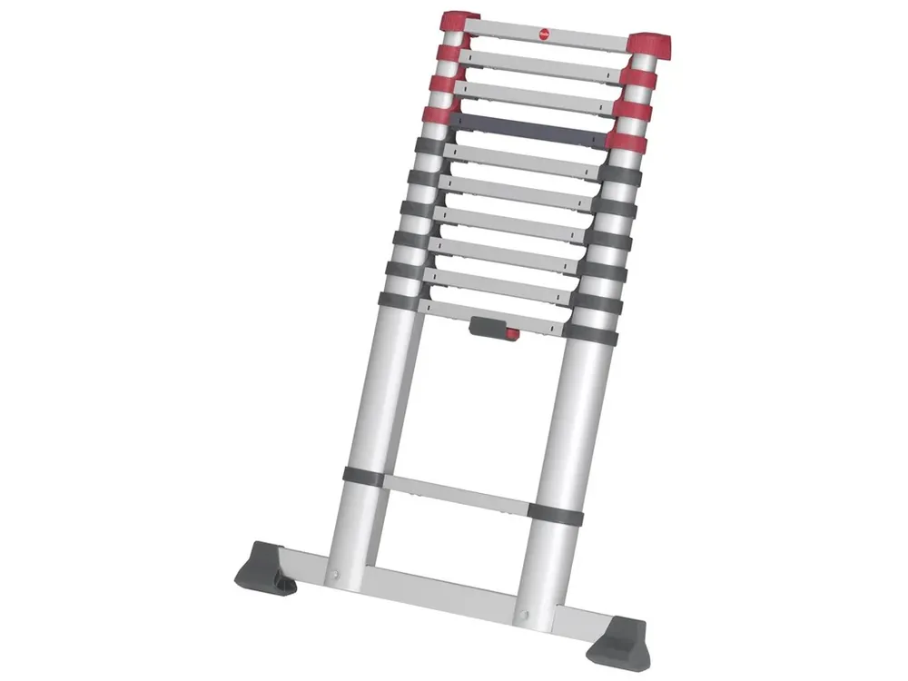 Právě přidáno - Teleskopický bezpečnostní hliníkový žebřík Hailo T80 13 příček