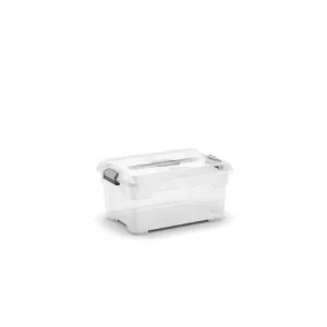 Premium | Plastový úložný box Moover box XS, objem 12l, 38 x 26,5 x 18,5 (výška) cm, transparentní víko