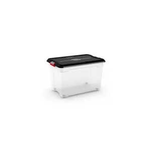 Nově v nabídce - Plastový úložný box Moover box XL, objem 60l, 58 x 38 x 37 (výška) cm, černé víko