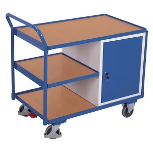 Speciální cena | Dílenský vozík, skříňka a police, Variofit, do 250 kg, š x h x v 112,5 x 62,5 x 101 cm, modrá/antracit