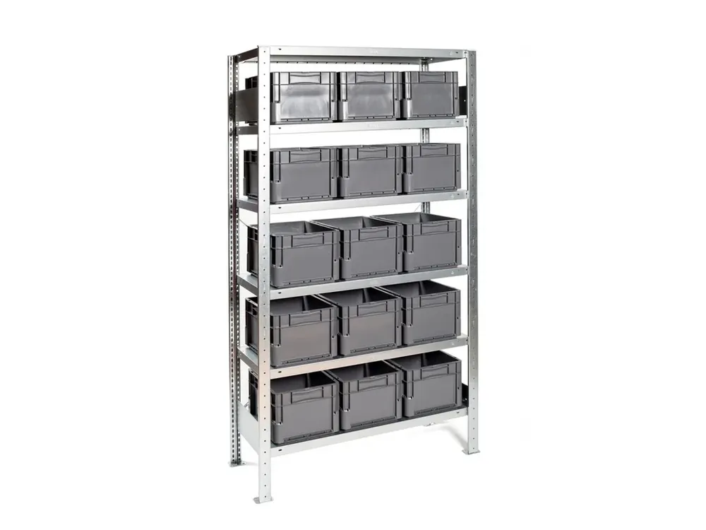 Objednejte dnes | Regál s 15 zásuvnými boxy, 200 x 100 x 40 cm