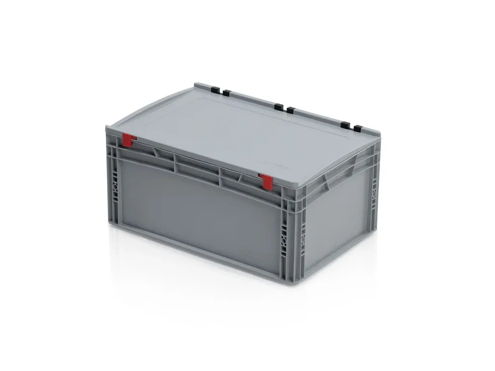Super nabídka | Euro přepravka s víkem 56l, plný úchyt 27 x 60 x 40 cm