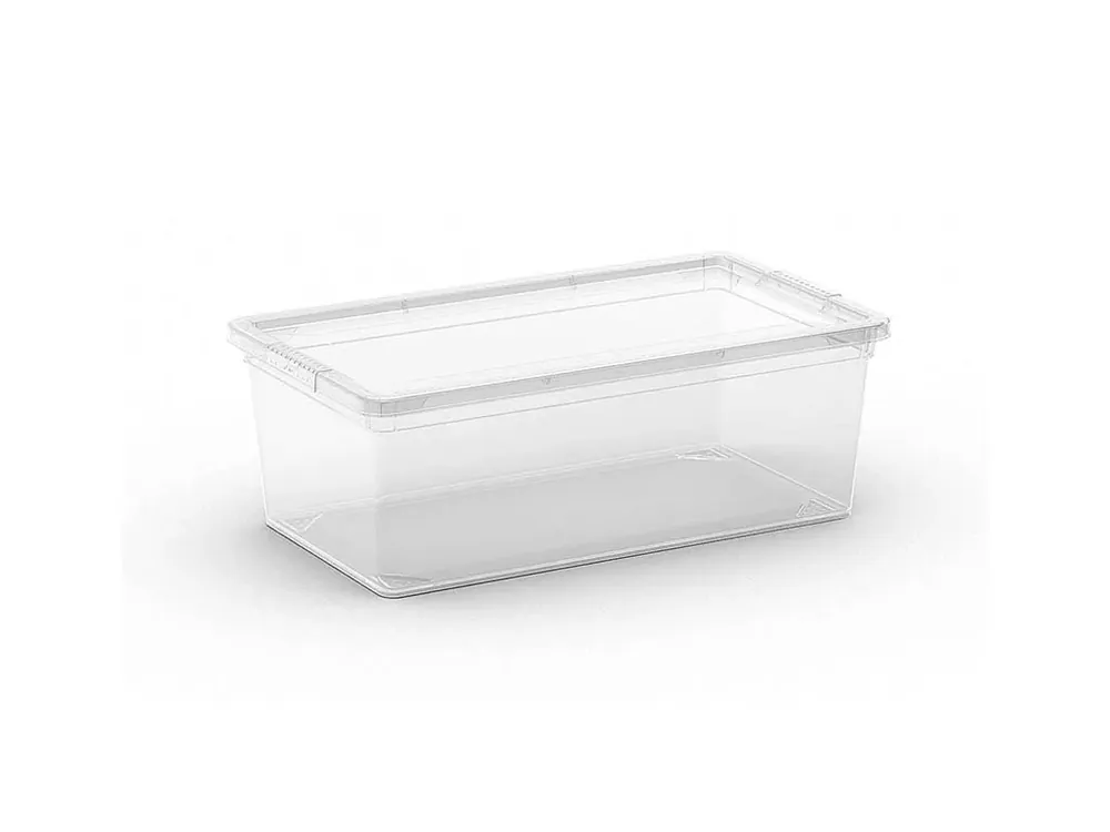 Nejprodávanější - Plastový úložný box C Box, vel. XS s víkem, transparentní, 6 l