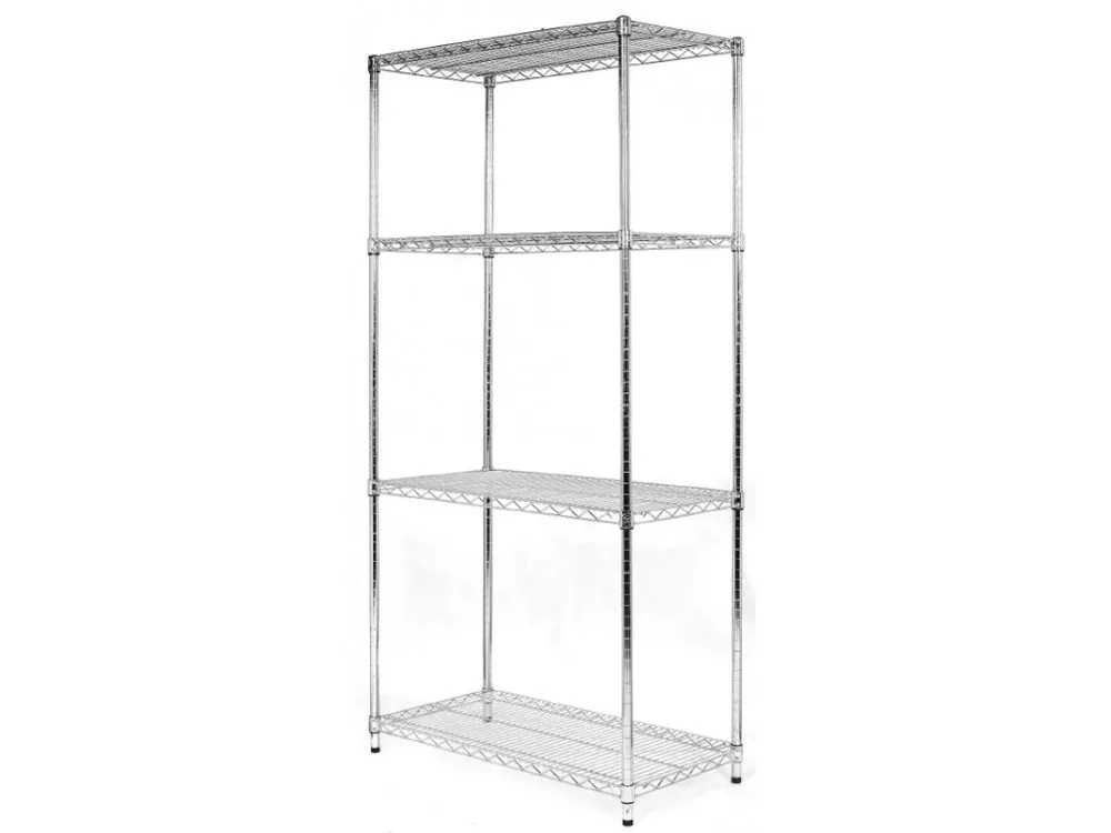 Vysoká kvalita - Potravinářský regál 1600 x 610 x 1520 mm, 4 police + doplněk produktu + Odlamovací nůž STANDMAR zdarma