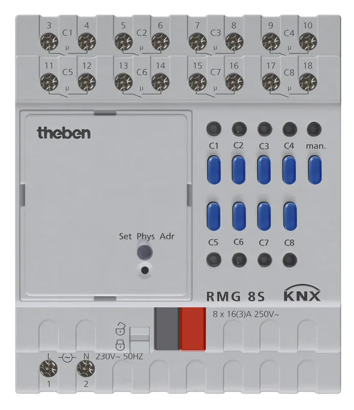 Lze objednat - THEBEN 4930220 Spínací aktor RMG 8 S KNX