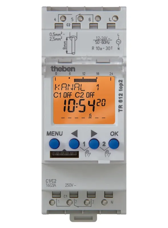 THEBEN 6124100 Digitální spínací hodiny TR 612 top2 24V - Nově v sortimentu