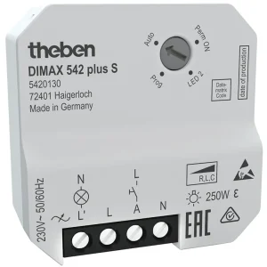 THEBEN 5420130 DIMAX 542 plus S Univerzální stmívač pod omítku s potenciometrem pro LED a halogenové lampy - Právě přidáno