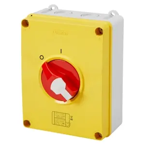 Outlet | GEWISS GW70490P Vačkový spínač, nouzová verze, 80A 4P, IP66/67/69, červená páčka