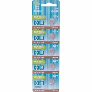 EXTOL ENERGY baterie alkalické, 5ks, 1,5V (LR54, LR1130) 42055 - K objednání