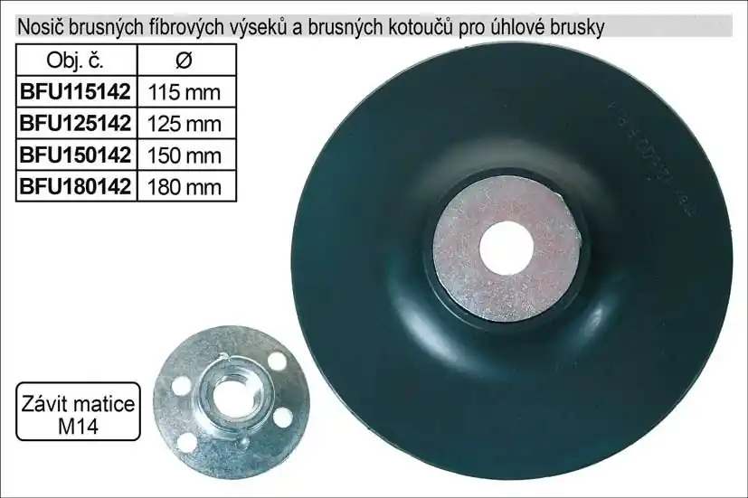 Nosič brusných fíbrových výseků 115mm pro úhlové brusky | Akční sleva