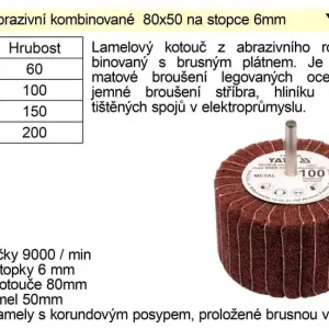 Brusný kotouč stopkový abrazivní kombinovaný 80x50 P-100 - Nejprodávanější