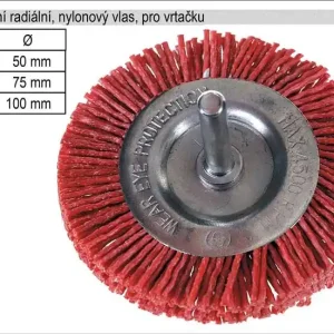 Zbývá pár kusů | Kartáč rotační radiální nylonový pro vrtačku 100mm